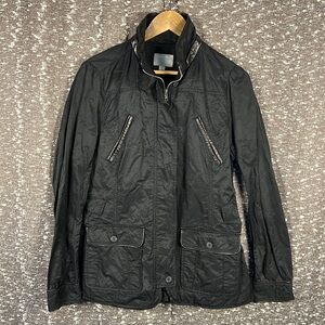 Converse Y2K Zip Up Button Light Weight Black Jacket‎ With Pockets Size Large